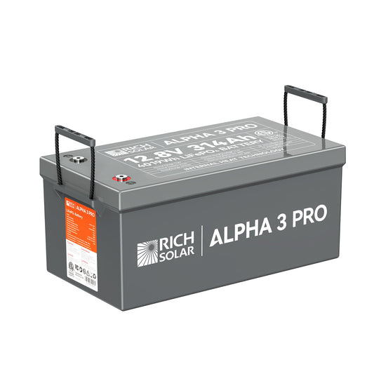Rich Solar 3 PRO | 12V 314Ah LiFePO4 Battery | 8,000+ Cycles | Built-in Heater & Bluetooth | Lithium Battery for RV, Off-Grid, Cabin & Backup Power - RS-B123SP