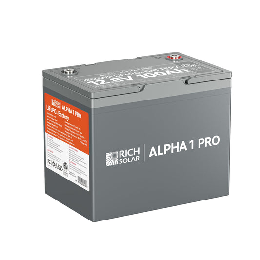 Rich Solar 1 PRO | 12V 100Ah LiFePO4 Battery | Premium 12V Lithium Battery for Off-Grid, RVs, Boats | 7,000 Lifetime Cycles | - RS-B121SP