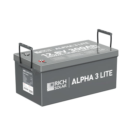 Rich Solar 3 LITE | 12V 300Ah LiFePO4 Battery | 12V Lithium Battery for RVs, Cabins, Off-Grid | 4,000 Lifetime Cycles - RS-B123