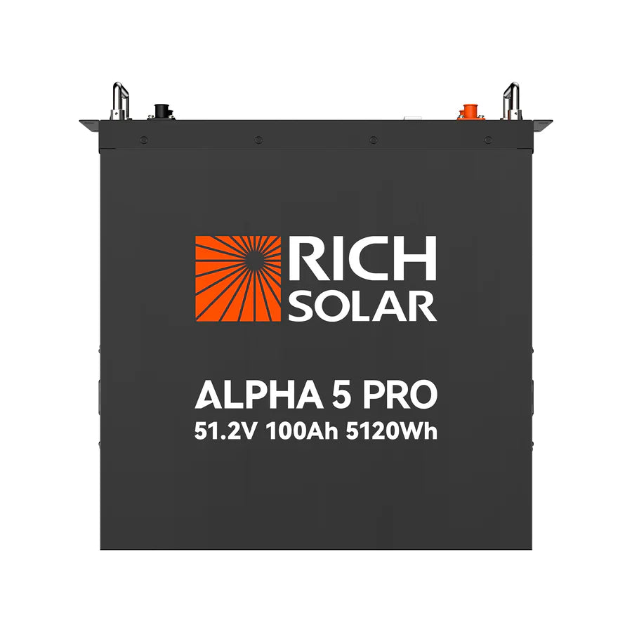 Rich Solar ALPHA 5 PRO Server Rack Battery | 51.2V 100Ah LiFePO4 Battery | 7,000 Lifetime Cycles | 10 Year Warranty | UL1973, UL9540A Certified