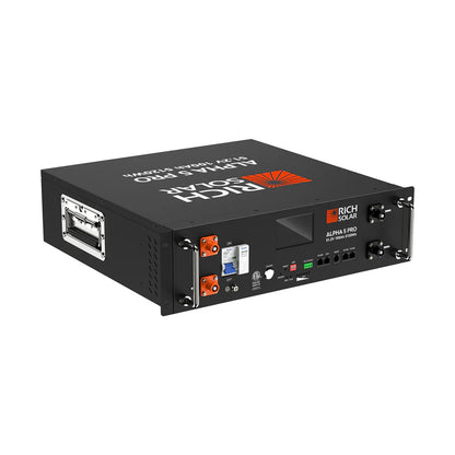 Rich Solar ALPHA 5 PRO Server Rack Battery | 51.2V 100Ah LiFePO4 Battery | 7,000 Lifetime Cycles | 10 Year Warranty | UL1973, UL9540A Certified