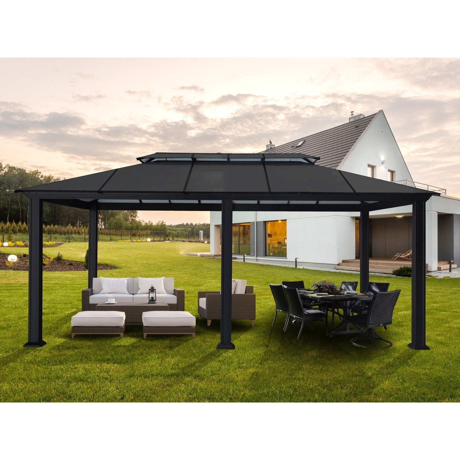 Paragon Outdoor Santa Monica Hard Top Gazebo -GZ3XL - Backyard Provider