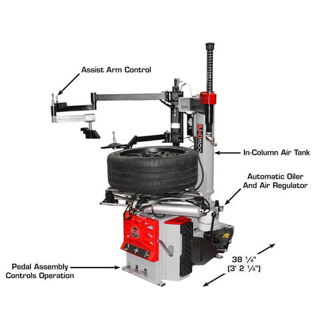 Atlas Platinum PTC300 Rim-Clamp Tire Changer w/ Assist Arm - ATEAP-PTC300-FPD
