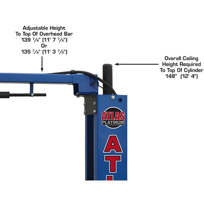 Atlas Platinum PVL10 ALI  10,000 lb Overhead 2 Post Lift - ATEAP-PVL10-FPD