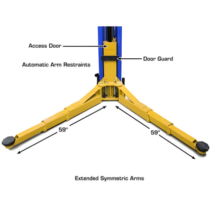 Atlas Platinum PVL12 ALI 12,000 lb Overhead 2 Post Lift - ATEAP-PVL12-FPD