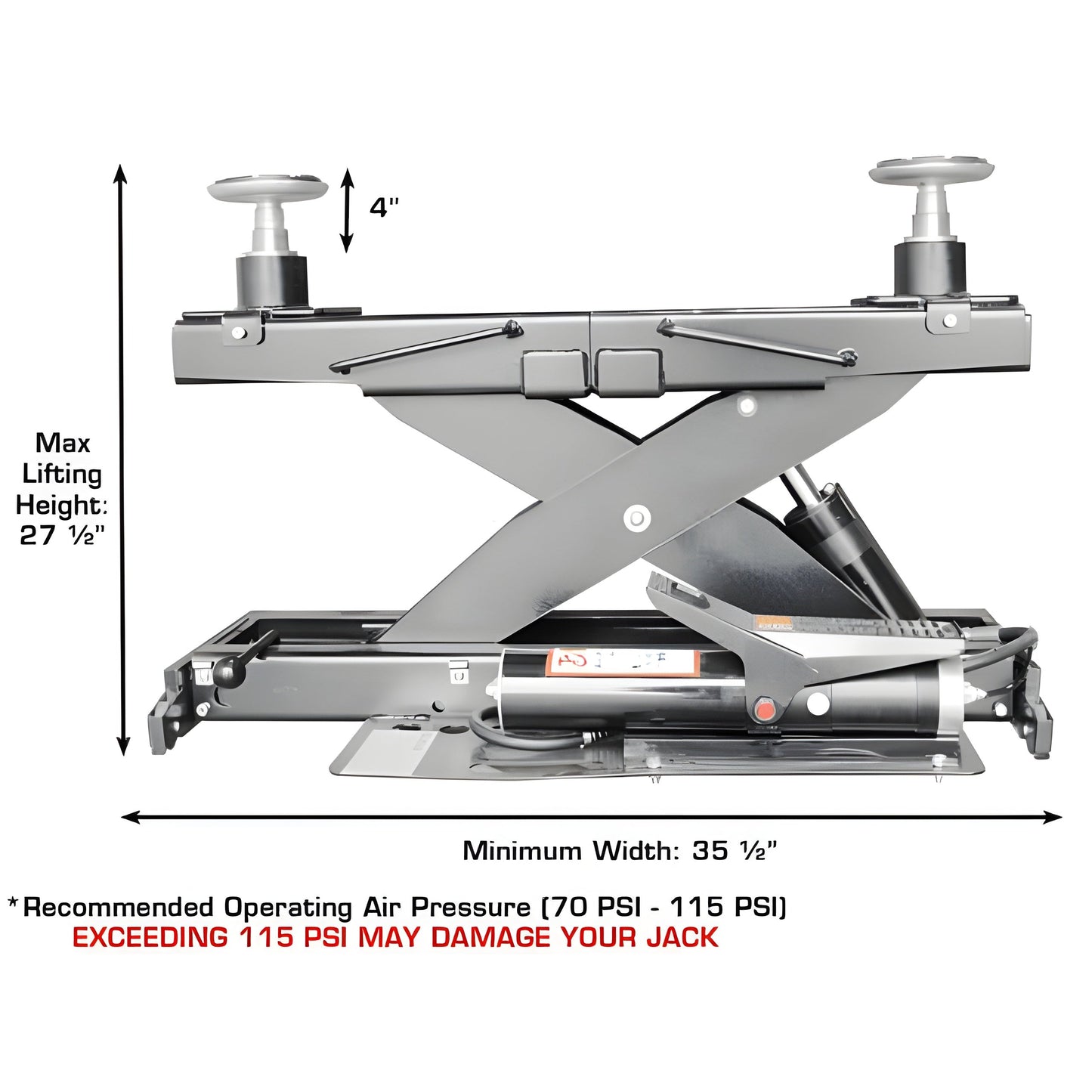 Atlas Platinum RJ7000 ALI 7,000 lb. Capacity Rolling Jack - ATEAP-RJ7000-FPD