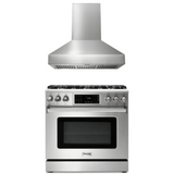 Thor Kitchen Appliance Package - 36 In. Gas Range, Range Hood, AP-TRG3601-W