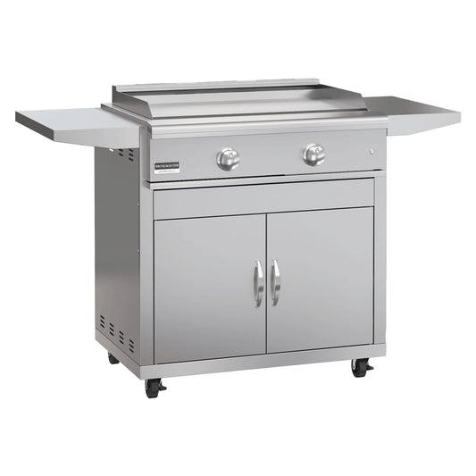 Broilmaster B-Series 32-Inch 2-Burner Premium Natural Gas Griddle and Grill Cart in Stainless Steel - AP2-BSB322GN