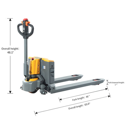 Apollolift Li-ion Powered Pallet Truck| 3300 lb| 48"x 27" Forks  - A-103701