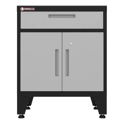Armadillo Tough Grey Multifunction Base Cabinet with Rubber Work Mat - AR1DR28BG
