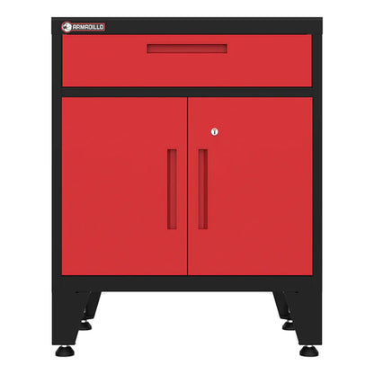 Armadillo Tough Red Multifunction Base Cabinet with Rubber Work Mat - AR1DR28BR