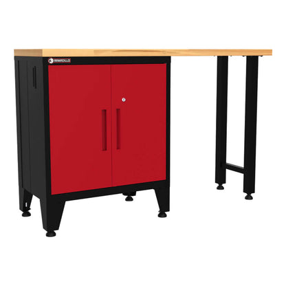 Armadillo Tough Red 2-Piece Garage Cabinet Kit with Levelers - AR2PC84R