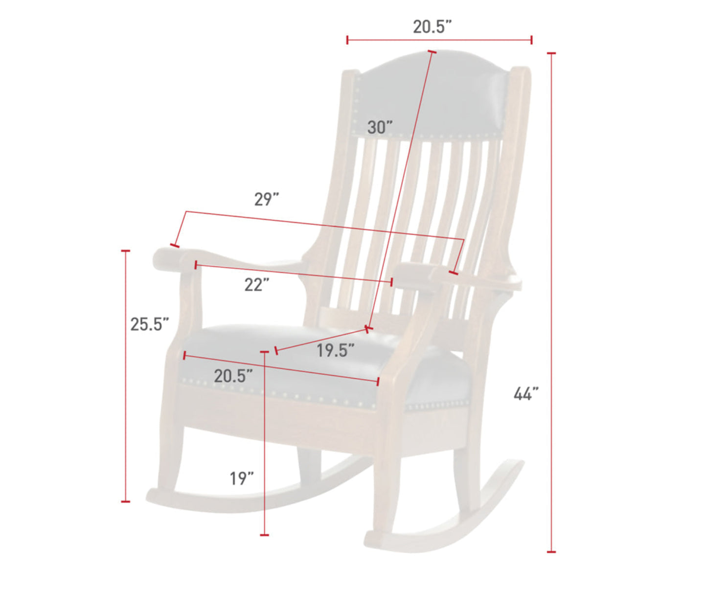 QW Amish Auntie's Rocker - 268R-AR-35