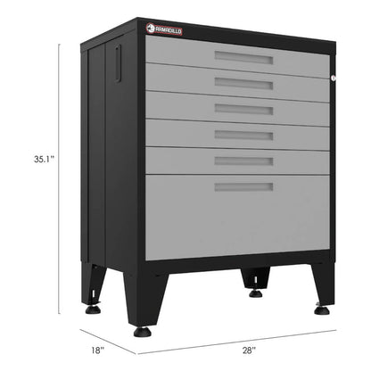 Armadillo Tough Grey 4-Piece Garage Cabinet Kit with Levelers - AR4PC10G