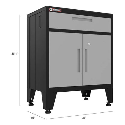 Armadillo Tough Grey 4-Piece Garage Cabinet Kit with Levelers - AR4PC10G
