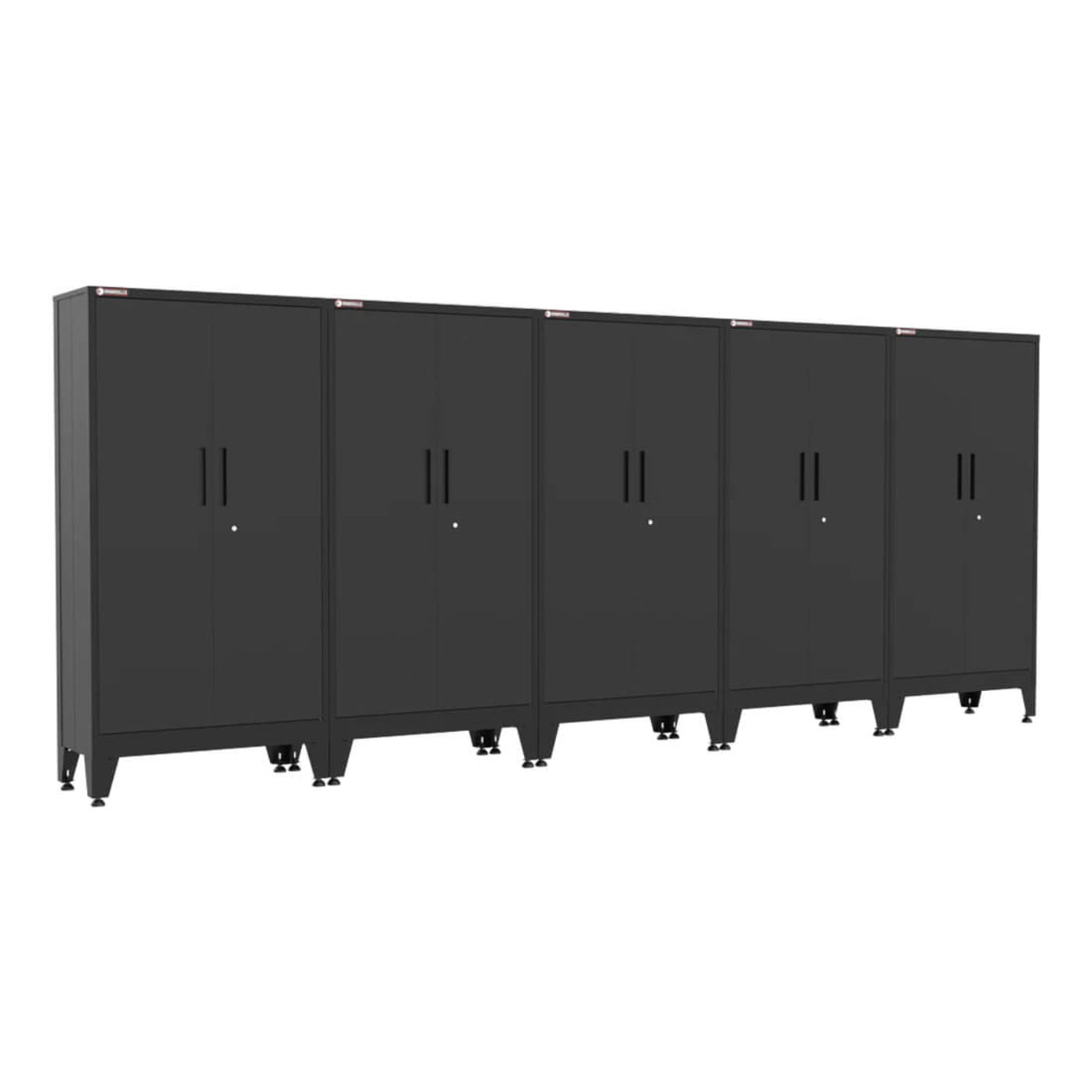 Armadillo Tough Black Gear Locker Tall Cabinet (5-Pack) - AR5PC33B