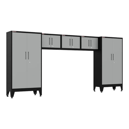 Armadillo Tough Grey 5-Piece Garage Cabinet Storage Solution with Levelers - AR5PC68G