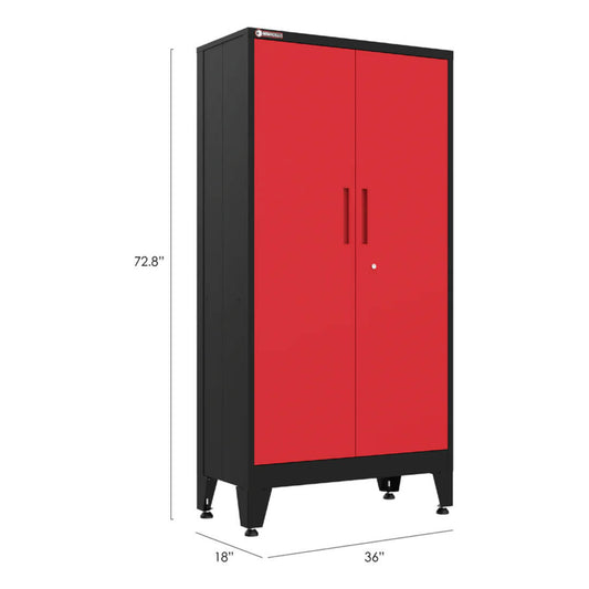 Armadillo Tough Red Gear Locker Tall Cabinet (6-Pack) - AR6PC34R