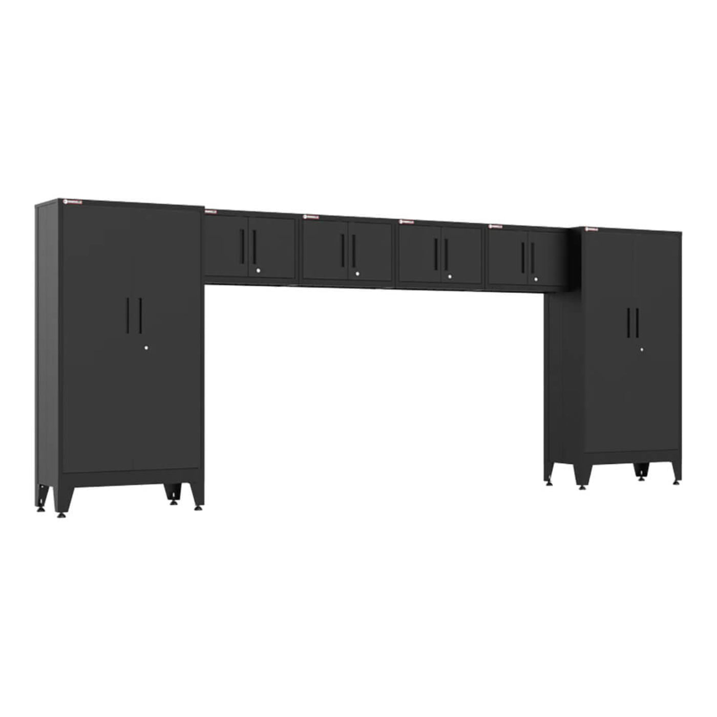 Armadillo Tough Black 6-Piece Garage Cabinet Kit with Levelers - AR6PC69B