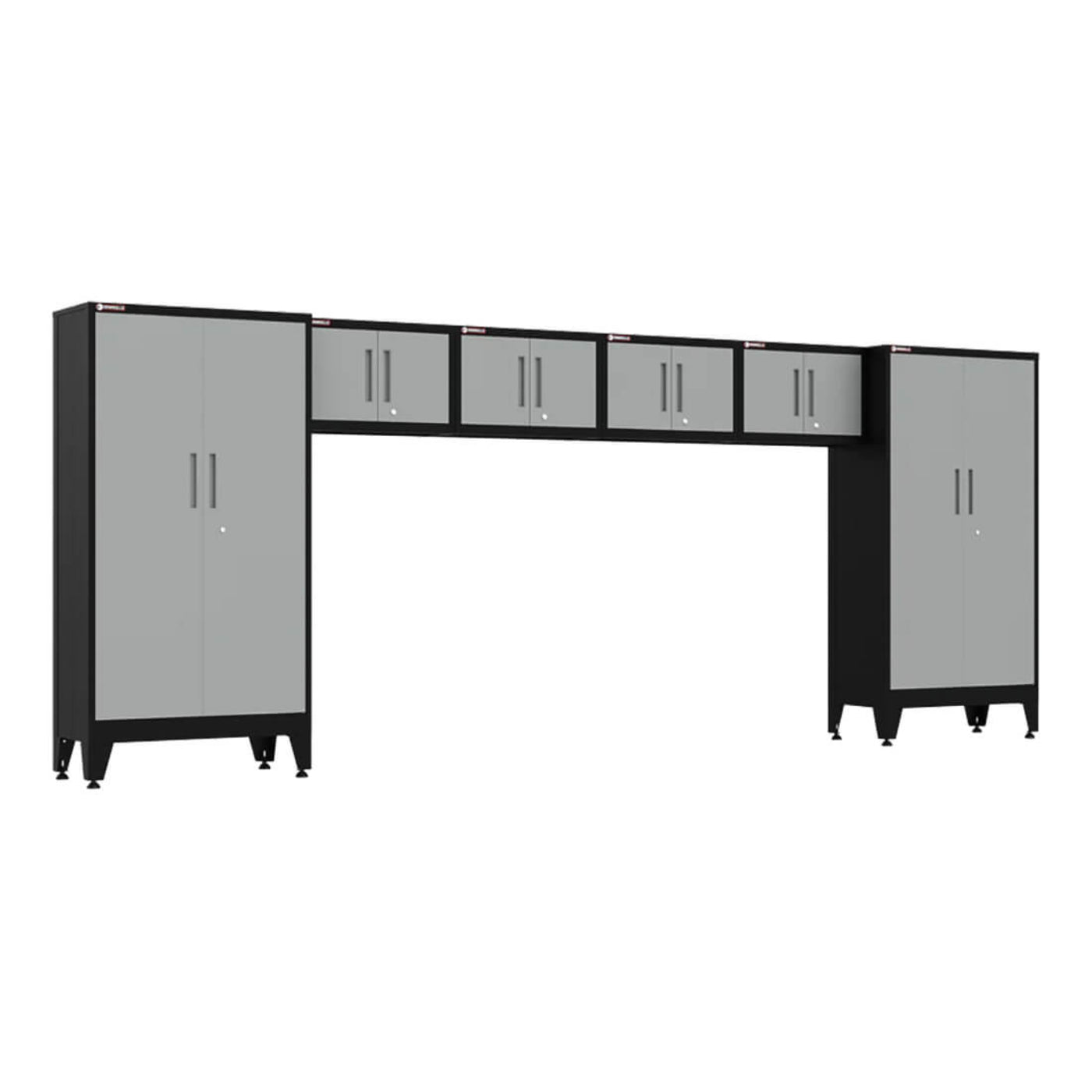 Armadillo Tough Grey 6-Piece Garage Cabinet Kit with Levelers - AR6PC69G