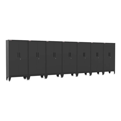Armadillo Tough Black Gear Locker Tall Cabinet (7-Pack) - AR7PC35B