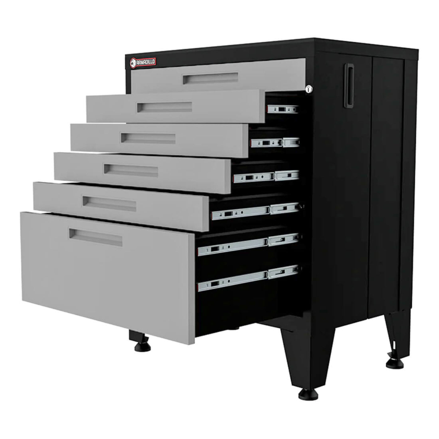 Armadillo Tough Grey 8-Piece Garage Cabinet System with Levelers and Casters - AR8PC23G