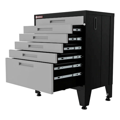 Armadillo Tough Grey 8-Piece Garage Cabinet Setup with Levelers - AR8PC98G