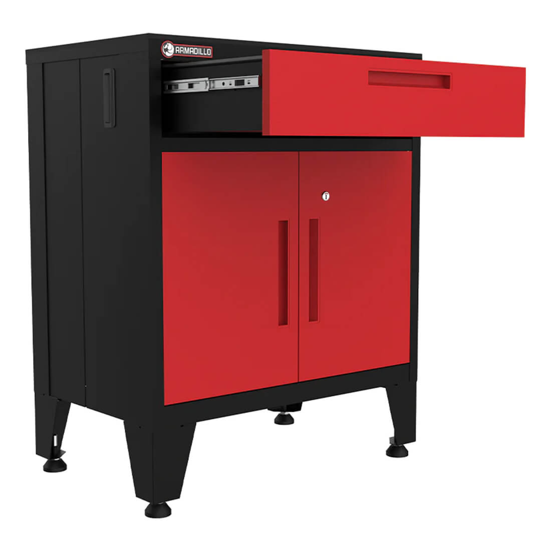 Armadillo Tough Red 8-Piece Garage Cabinet Kit with Levelers - AR8PC99R