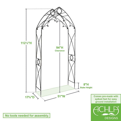 Achla Designs Quatrefoil Arbor - ARB-07