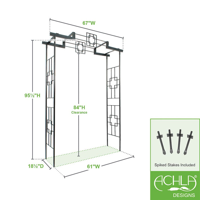 Achla Designs Square-on-Squares Arbor II - ARB-26