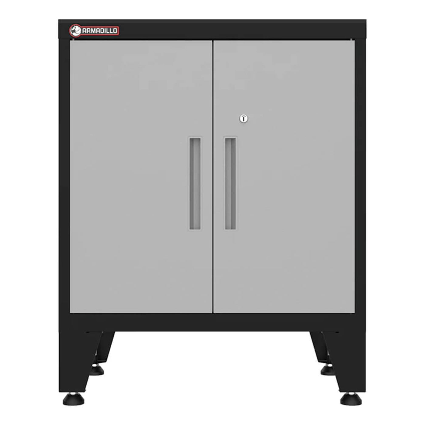 Armadillo Tough Grey 2-Door Base Cabinet with Rubber Work Mat - ARDO28BG
