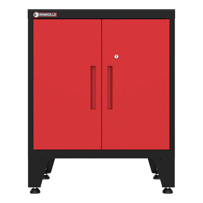 Armadillo Tough Red 2-Door Base Cabinet with Rubber Work Mat - ARDO28BR