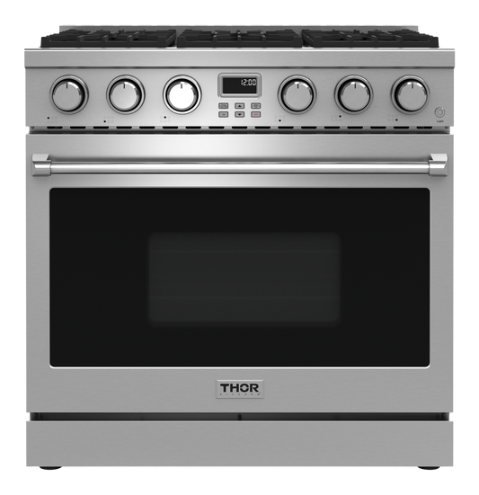 Thor Kitchen 36-Inch Contemporary Professional Liquid Propane Range - ARG36LP