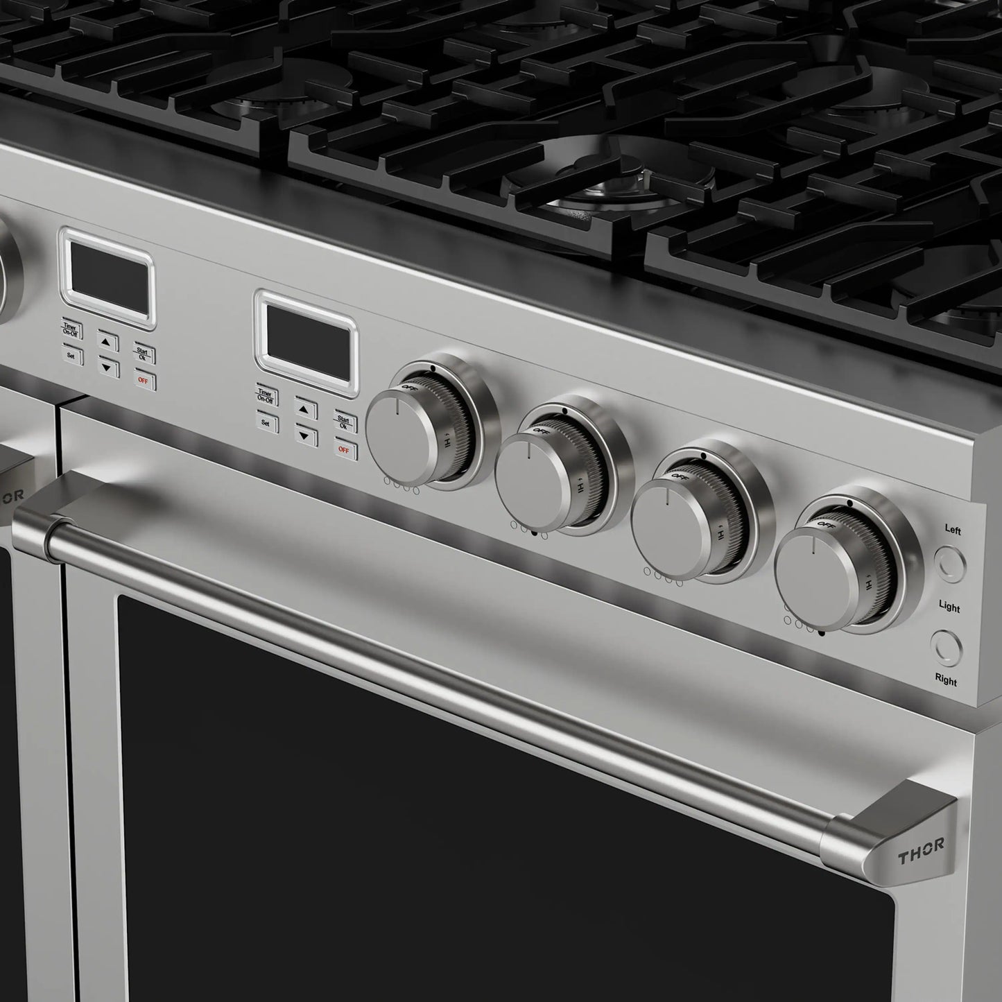 Thor Kitchen 48-Inch Propane Gas Range with 6.8 Cu. Ft. Convection Oven in Stainless Steel  - ARG48LP