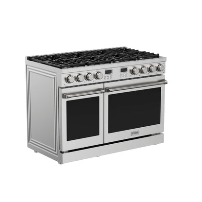 Thor Kitchen 48-Inch Propane Gas Range with 6.8 Cu. Ft. Convection Oven in Stainless Steel  - ARG48LP