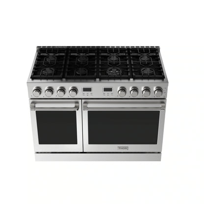 Thor Kitchen 48-Inch Propane Gas Range with 6.8 Cu. Ft. Convection Oven in Stainless Steel  - ARG48LP