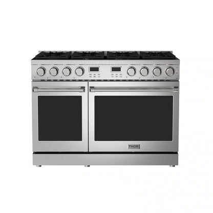 Thor Kitchen 48-Inch Propane Gas Range with 6.8 Cu. Ft. Convection Oven in Stainless Steel  - ARG48LP