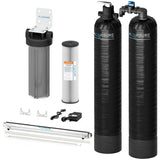 Aquasure Serene Series | 15 GPM Salt-Free Conditioning, Whole House Water Treatment System, Pleated Sediment Pre-Filter and UV Purifier - AS-SF15CKU