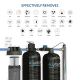 Aquasure Serene Series | 15 GPM Salt-Free Conditioning, Whole House Water Treatment System, Pleated Sediment Pre-Filter and UV Purifier - AS-SF15CKU