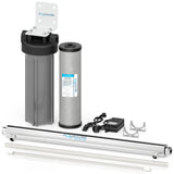 Aquasure Quantum Series | 12 GPM Ultraviolet UV-C Light Water Filtration System Bundle Kit with Siliphos Scale Inhibiting Pre-Filter - AS-SPXUV12S