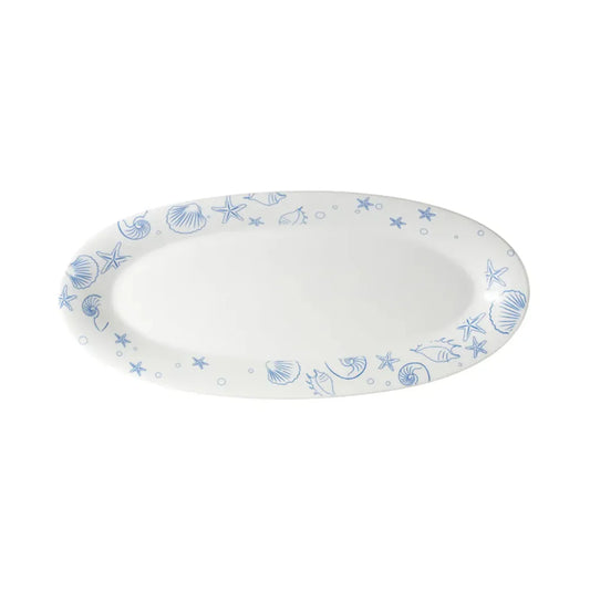 CAC China  Seashell Fishia Platter PW 23" Case of 4 Pcs - ATC-99