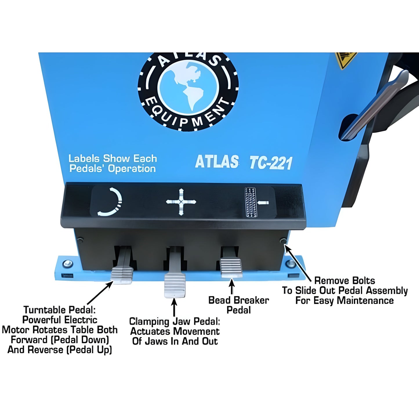 Atlas TC221 Rim-Clamp Tire Changer - ATEATTC221-FPD