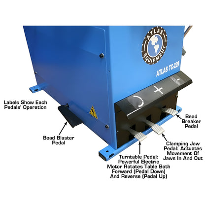 Atlas TC229 Tire Changer + WB49-2 Wheel Balancer Combo Package - ATETCWB-COMBO6-FPD