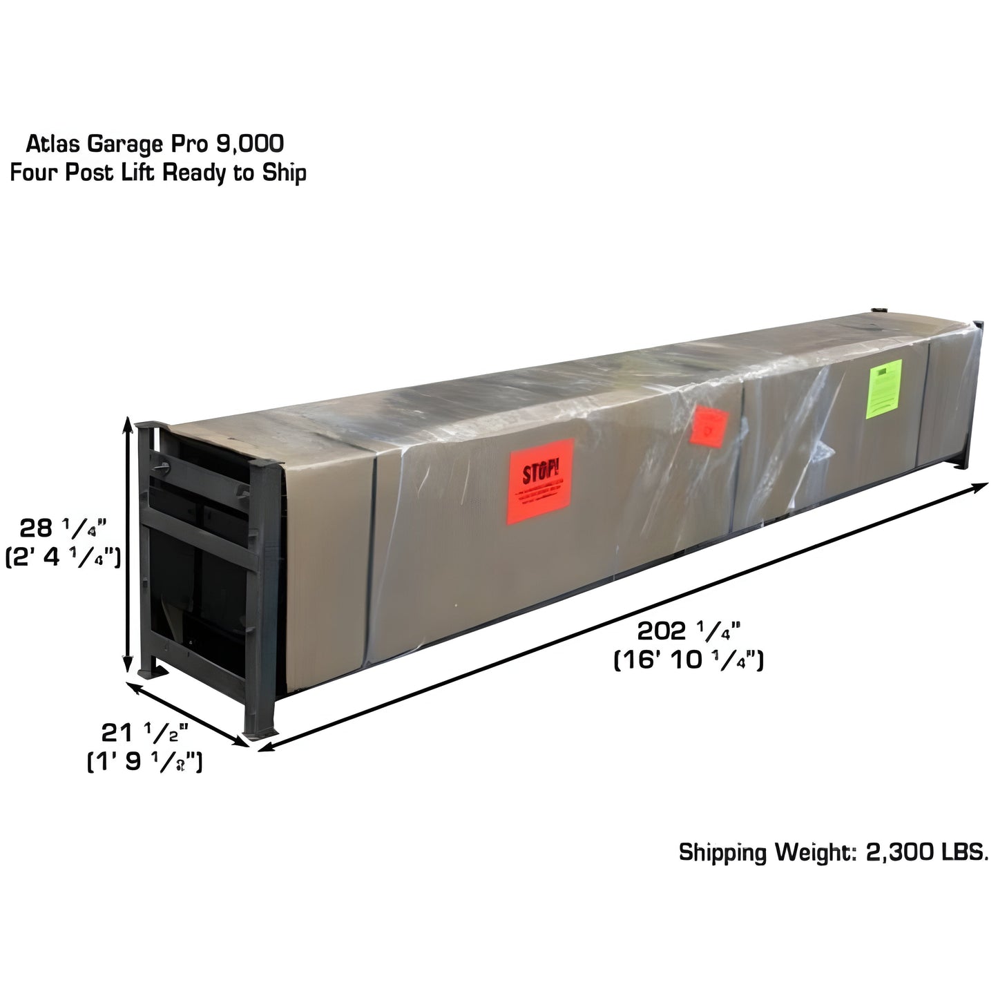 Atlas PRO9000 4 Post Lift + RJ35 Sliding Jacks Combo - ATEXH-PRO9-COMBO1-FPD