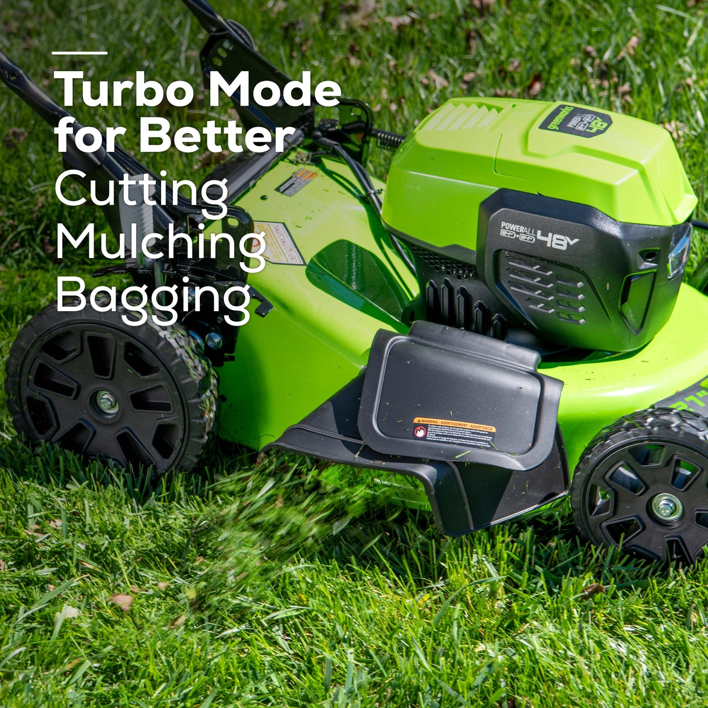 Greenworks 48V (24V x 2) 21" Cordless Battery Push Mower 3PC Combo Kit w/ (2) 5.0Ah Batteries,(1) 2.0Ah Battery,(1) Dual Port Rapid Charger & (1) 2A Charger - 1366402