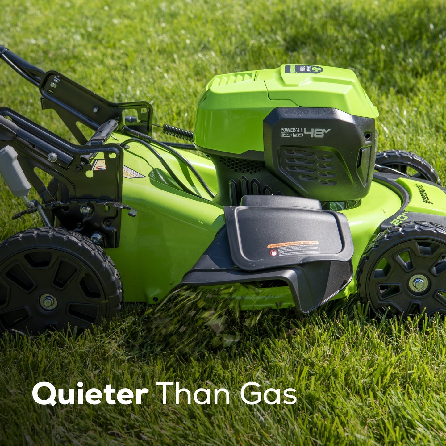 Greenworks 48V 20" Cordless Push Mower 3PC Combo Kit, (2) 4.0Ah, (1) 2.0Ah Battery, Rapid Charger - 1366302
