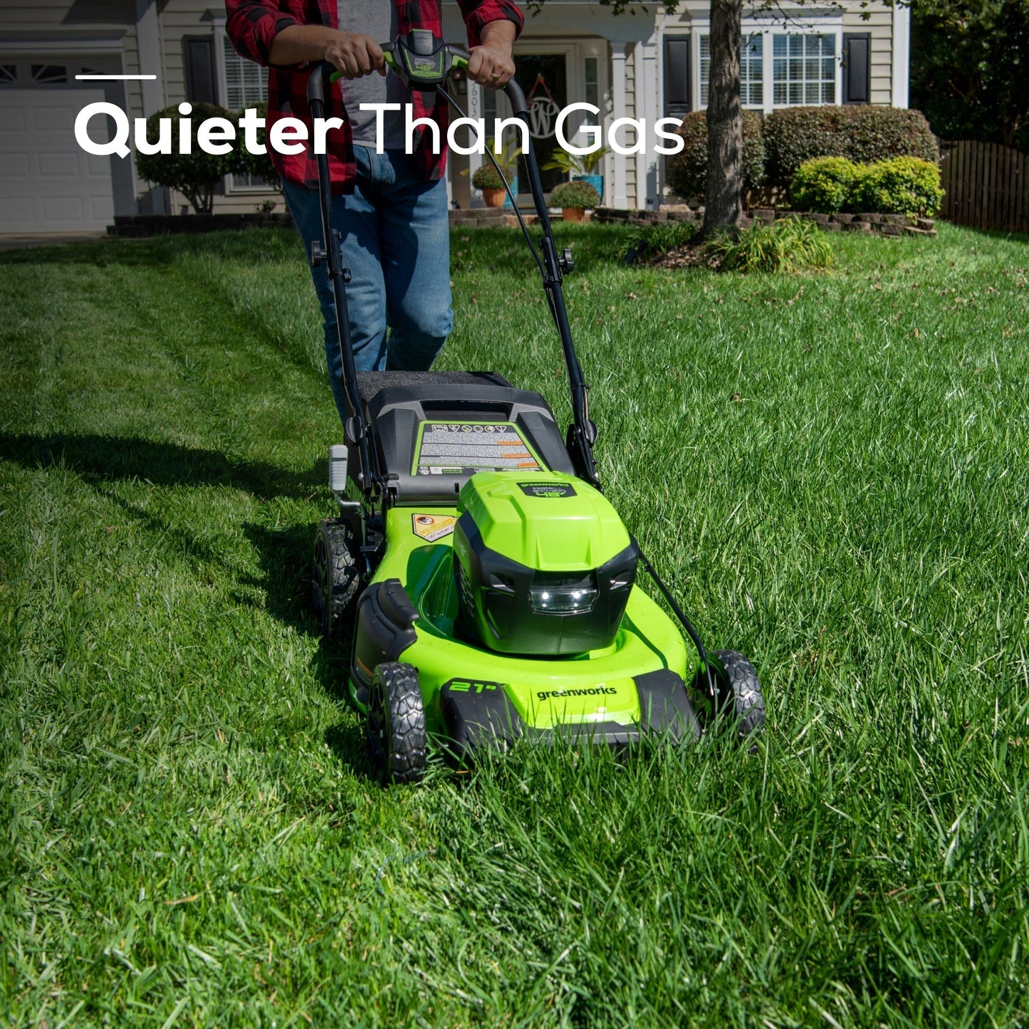 Greenworks 48V (2x24V) 21" Cordless Battery Self-Propelled Lawn Mower w/ Two (2) 5.0Ah USB Batteries & Dual Port Charger - 2532502