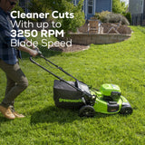 Greenworks 48V 20" Cordless Push Mower 3PC Combo Kit, (2) 4.0Ah, (1) 2.0Ah Battery, Rapid Charger - 1366302