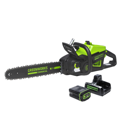 Greenworks 82V 18" 2.7kW Chainsaw w/ 4Ah Battery & Dual Port Charger - 2030702