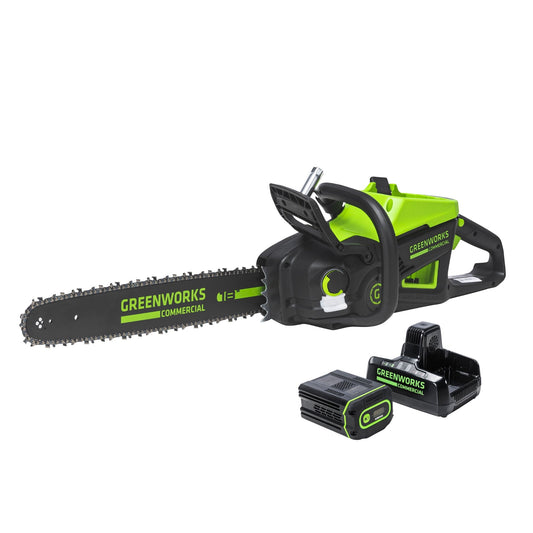 Greenworks 82V 18" 2.7kW Chainsaw w/ 4Ah Battery & Dual Port Charger - 2030702